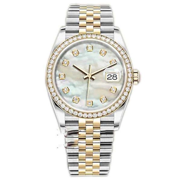 Роскошные золотые и серебряные часы Rolaxs для женщин и мужчин Aaa Quality Hombre Montre Luxe Femme De Automatize Reloj Daydate Rise Механическое светящееся платье для свидания