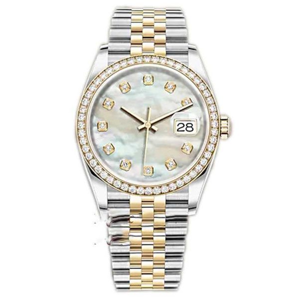 Rolaxs Orologio di lusso in oro e argento Donna Uomo Qualità Aaa Hombre Montre Luxe Femme De Automatize Reloj Daydate Rise Mechanical Luminous Date Dress