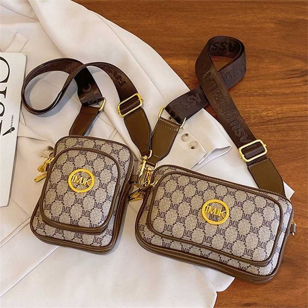 Сумка СКИДКА 28% Дизайнерская сумка Advanced Feeling для женщин, новая модная трехслойная сумка через плечо с принтом букв для мобильного телефона, универсальная широкополосная сумка через плечо на одно плечо