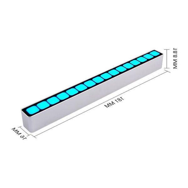 Freeshipping 16 Nível Indicador de Nível de Controle de Som Azul LED Mono VU Medidor de Áudio Placa de Espectro de Música AGC para Amplificadores de Alto-falante MP3 DI Ffar