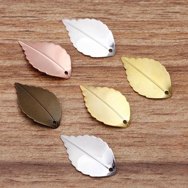 Charms 20pcs Metal Brass Leaf Leaf Pingente de charme para brincos DIY Brincos de colar de jóias de jóias Fazendo acesso ACCESSSESSESS