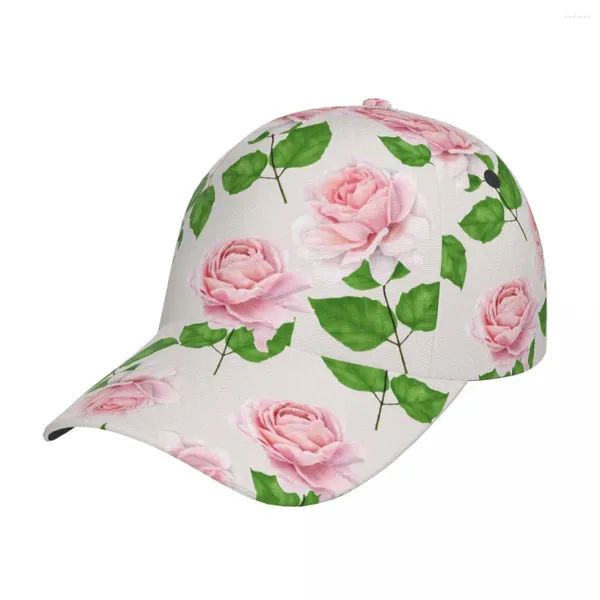 Casquettes de balle Floral Roses Casquette de baseball Skuilles Chapeau Ajusté Snapback Pour Hommes Femmes Casual Soleil En Plein Air