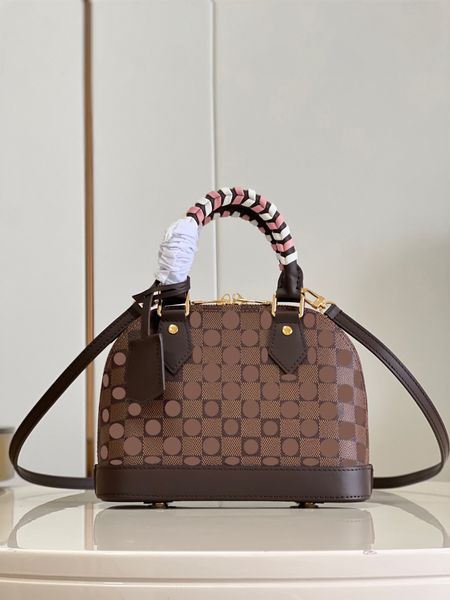 10A Alta Qualidade Alma Bb Moda Feminina Bolsa de Ombro Corrente Crossbody Bolsa de Couro Bolsa Checkerboard Shell Carteira Feminina Cosméticos Bolsa Crossbody Bolsa