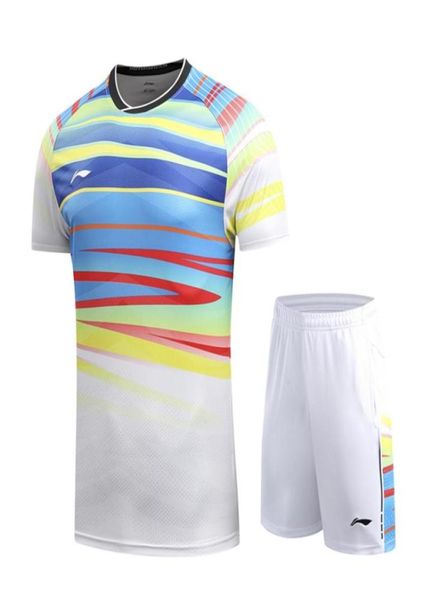 Li Ning badminton tênis de mesa men039s e women039s roupas de manga curta Camiseta men039s Tennis clothesshirt shorts Quic9161059