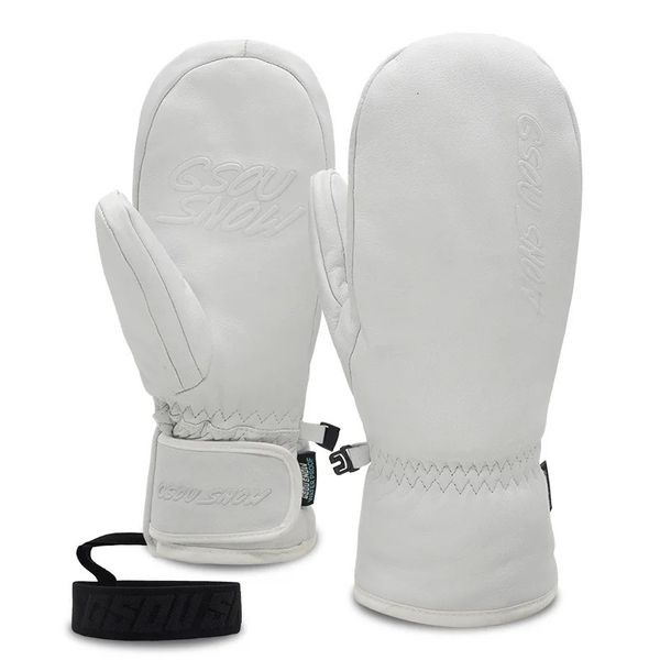 Skihandschuhe Schaffell EIS Schnee Outdoor-Zubehör wasserdicht tragbar Snowboard-Handschuh Palm Fünf Finger Unsex 231115