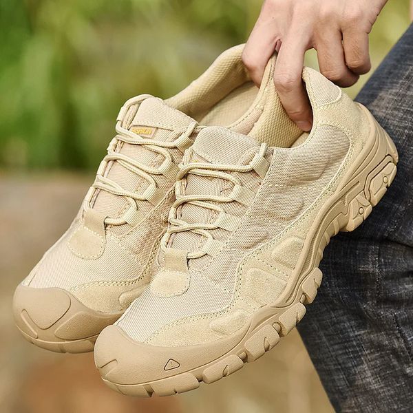 Combat abito impermeabile uomini per viaggi casual da viaggio militare scarpe tattiche dell'esercito sneaker sneakers svogliamento deserto