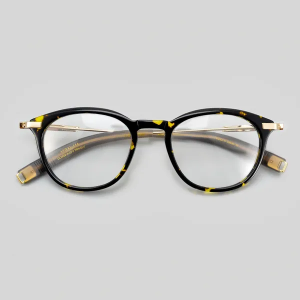 Montature per occhiali da sole Occhiali da vista vintage in acetato e titanio Montatura da uomo Quadrati trasparenti Miopia Occhiali da vista ottici da donna