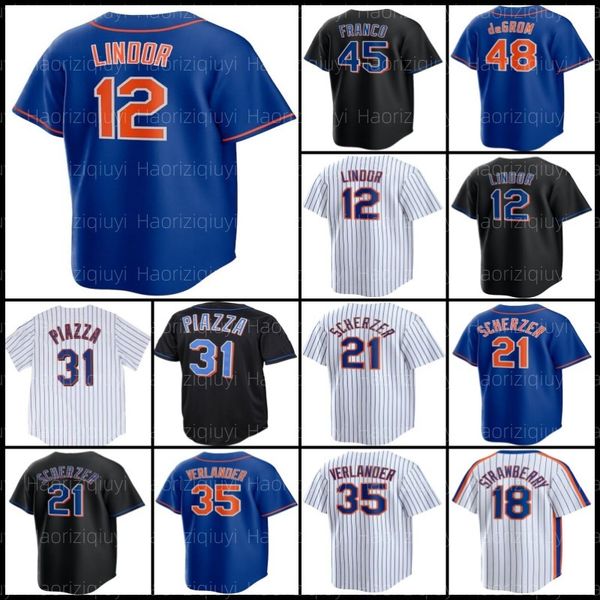 12 Francisco Lindor 4 Maglia da baseball Carlos Correa 34 Kodai Senga 35 Justin Verlander Pete Alonso Max Scherzer 9 Brandon Nimmo Jeff McNeil Edwin Diaz