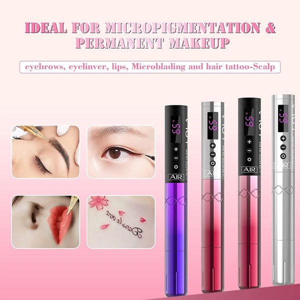 Tattoo Maschine EZ LOLA Air Permanent Make-Up Drahtlose Batterie Tattoo Stift Maschine für PMU Augenbrauen Eyeline Lippen Patrone Nadeln 231115