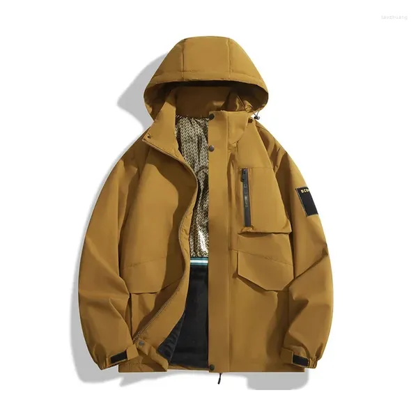 Giubbotti da uomo 7XL 8XL Autunno Inverno Giacca da uomo in pile caldo con cappuccio impermeabile antivento giacca a vento abbigliamento outdoor cappotto coreano felpa