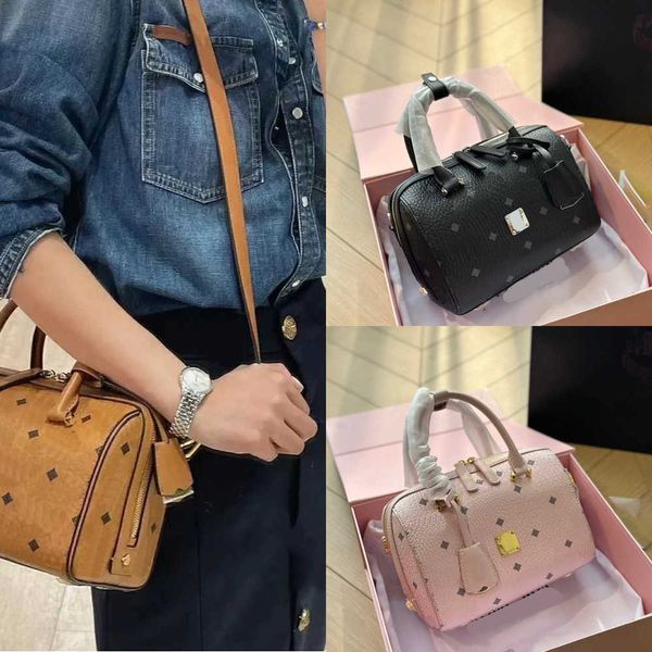 коричневые дизайнерские сумки Boston Bags унисекс MM бренд-подушка сумки вышивка ремни роскошные сумки рубиновый кошелек через плечо сумка Battle steed 231015