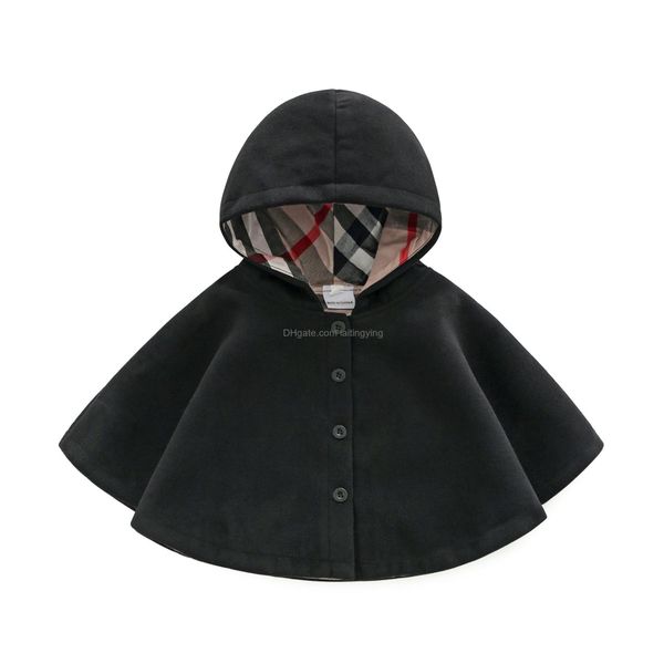 Poncho bambino vestiti di marca giacca a vento ragazzi ragazze addensare caldi cappotti con cappuccio outwear bambini mantello scialle per bambini vendita al dettaglio consegna di goccia Ma Dhapb