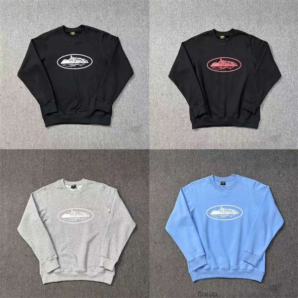 Sweatshirts Erkek Kadın Tasarımcı Hoodies Moda Sokak Giyim Korteizs Demon Isl Klasik Logo Baskı Sokak Modaya Modaya Gibi Sonbahar/Kış Gevşek Peluş Yuvarlak Boyun Süvari