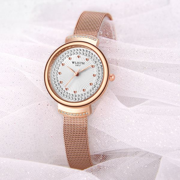 HBP Women Canvas Quartz Wristwatch 30mm Strap relógio de luxo com relógios coloridos
