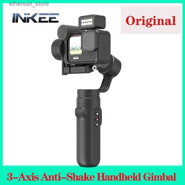 Stabilizzatori INKEE FALCON Plus Stabilizzatore cardanico Gimbal portatile anti-vibrazione a 3 assi per action cam Hero 11 10 9 8 7 6 5 4 3 Osmo Insta360 Q231116