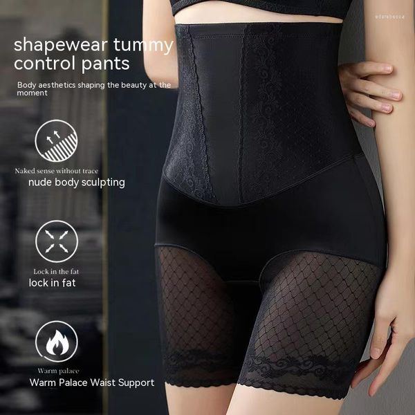 Shapers da donna 2023 Pantaloni modellanti a vita alta Cuciture in pizzo Leggings avvolgenti per il corpo Slip boxer di sicurezza 2 opzioni