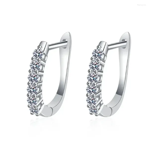 Çember Küpeler Moissanite 925 STERLING Gümüş Kadın Kristalleri Moda için Piercing Noel Tüm Pirking Teklif