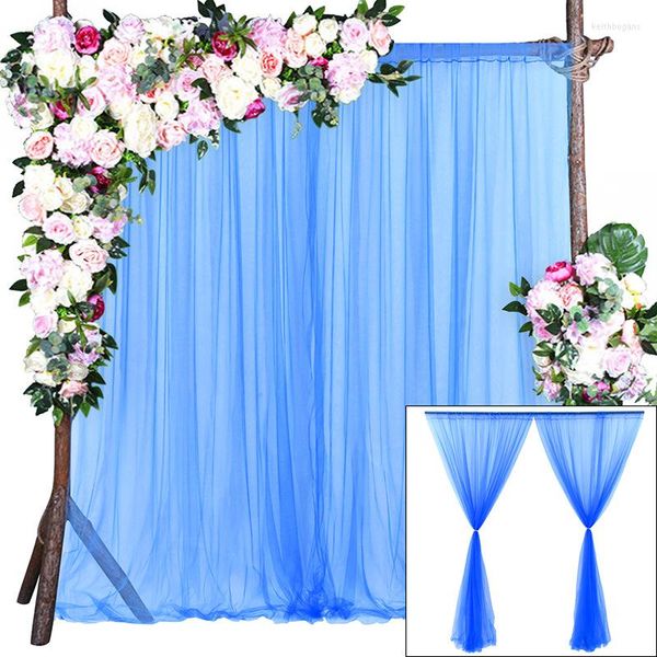 Decoração de festa 2pc arco de casamento arco drape cenário chiffon tecido drapeing cortina de cortina de drapery de material