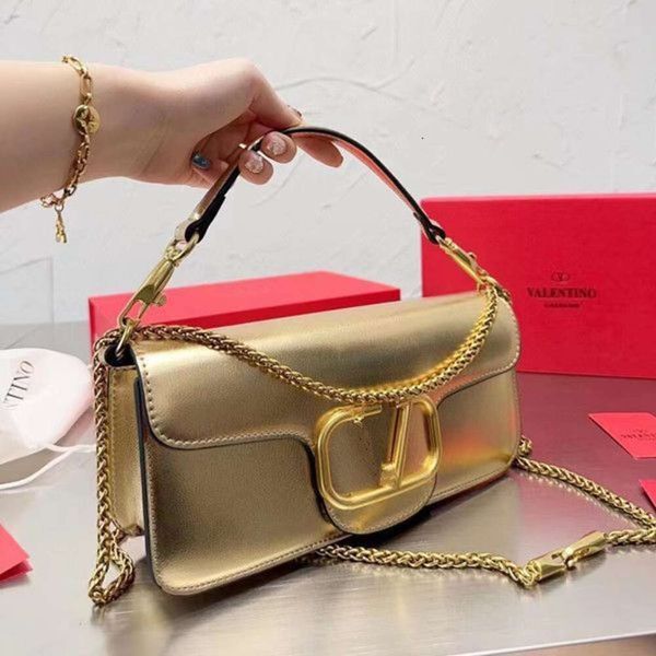 Дизайнерская сумка Valantino Valentine 20Zhao Lusi's Same Loco из воловьей кожи, сумка на одно плечо, через плечо, портативная маленькая квадратная сумка, сумка на цепочке, новая сумка