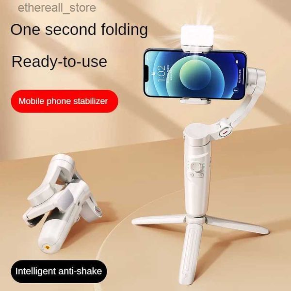 Stabilizzatori Anti scuotimento Pan Tilt a tre assi Palmare Live Streaming Face Track Selfie Pole Treppiede Stabilizzatore multifunzionale per telefono cellulare Q231116