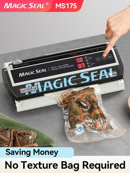 Altri utensili da cucina Confezionatrice sottovuoto MAGIC SEAL MS175 per sacchetti di plastica alimentare Sigillatrice Sigillatrice Mylar Packer Automatic Manua 231116