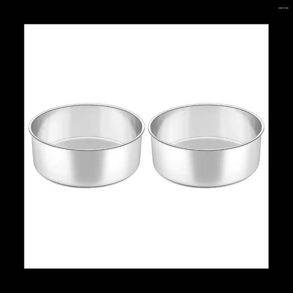 Moules de cuisson 6 pouces Petit gâteau Tin Set 2pcs Couche de rôtissage ronde profonde pour le mariage d'anniversaire de Noël