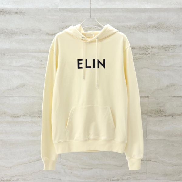 Erkek kapüşonlu sweatshirt 3d silikon çiftler giyim mektubu baskı botton kazak hoodies sweatshirt kadınlar yüksek cadde unisex sarı mavi tasarımcı kapüşonlu adam terler