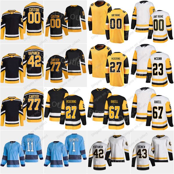 Erkekler Kadın Hokey Ters Retro 67 Rickard Rakell Jersey Stadyum Serisi 27 Owen Pickering 77 Jeff Carter 42 Kasperi Kapanen 43'NHL