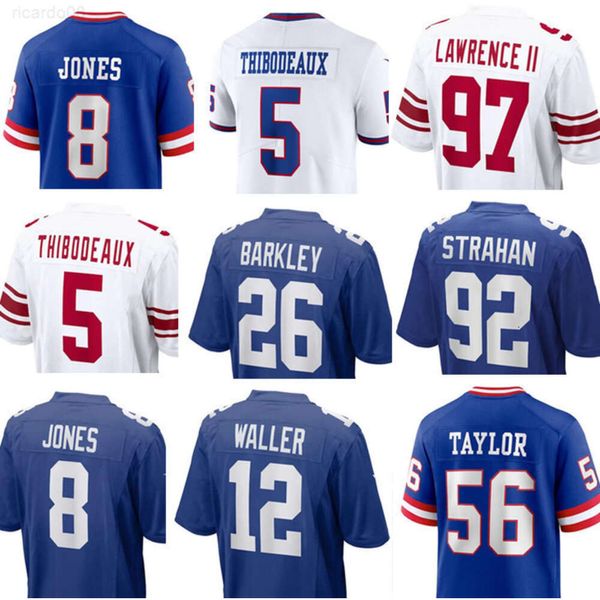 Maglia da calcio all'ingrosso uomini doganali donne giovani Lawrence Taylor Dexter Lawrence II David Sills contro Matt Breida Gary Brightwell Isaiah Hodgins