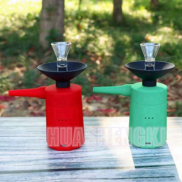 Kit di tubi a bolle automatici elettrici colorati Kit portatile di narghilè alle erbe del tabacco Impianti di perforazione dell'olio Filtro Ciotola Maniglie Portasigarette per fumatori Pipa ad acqua Bong Bubbler DHL