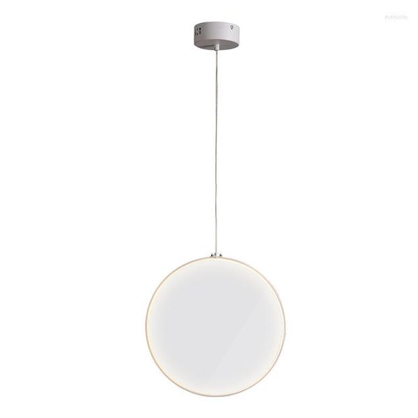 Lâmpadas pendentes Nordic simples arte redonda LED Lâmpada Dimmível