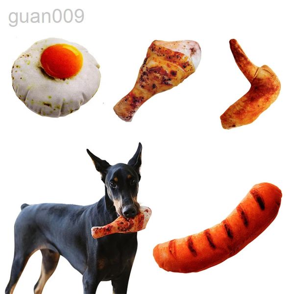 Brinquedos para cães, carne artificial, comida, lixo, dublagem, brinquedo bb, chamado de moagem de dentes e jogo interativo resistente à mordida 231116