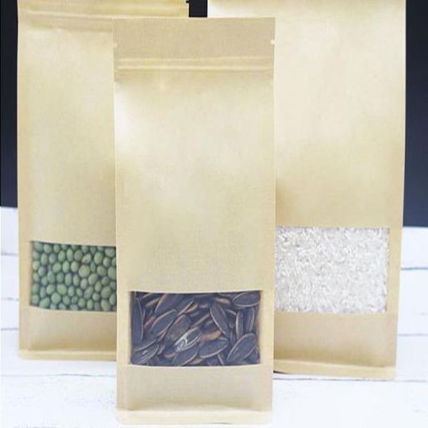 Chicchi di caffè Confezione di biscotti per pane sacchetto di imballaggio ottagonale spot tè snack carta kraft sacchetti di materiale alimentare personalizzati Dmswo