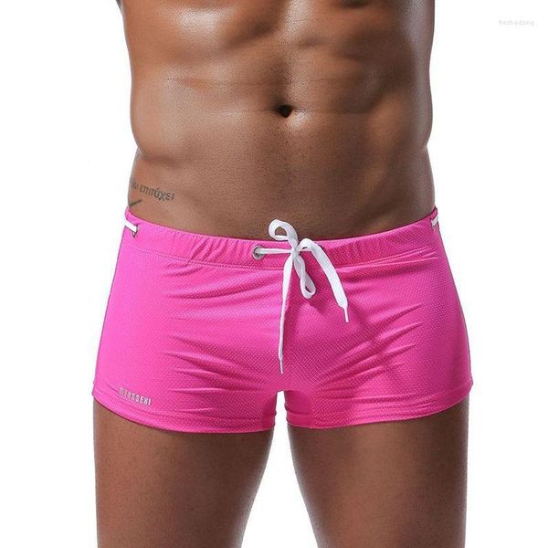 Menas de banho feminina Swimming Swimming Turnks for Men Swims Shorts Boxer de praia Briefas de banho gays maiô calzoncillo slip seobean menssexi