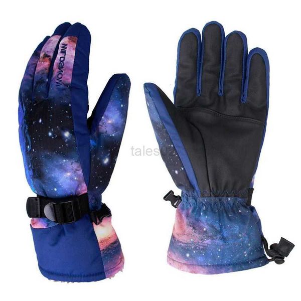 Skihandschuhe Winter Snowboard Mann Handschuhe Outdoor Weiblich Sport Radfahren Fäustlinge Berg Männer Warme Handschuh Wasserdicht Frau Schnee Fäustling Kleidung zln231116