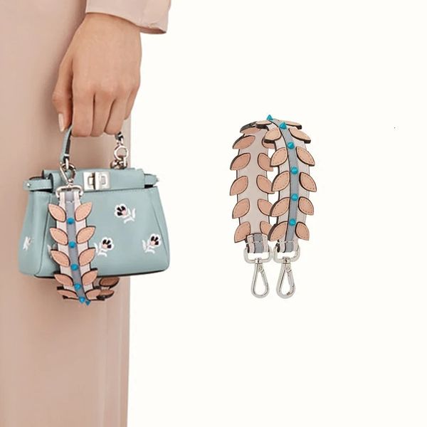 Accessori per parti di borse Rivetti alla moda Cinghie larghe corte Cintura in pelle divisa per la sostituzione della maniglia della tracolla della borsa da donna 231116