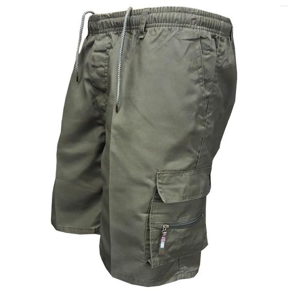 Short shorts de verão calças de ginástica homens cargo de carga casual cintura bolso de bolso ao ar livre camping pantalones cortgos hombre s-3xl