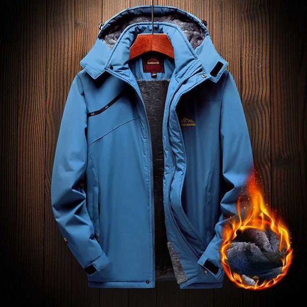 Herren-Daunenparkas 2023 Herren-Winterjacke, Fleece, dick, warm, mit Kapuze, Parka, männlich, wasserdicht, große Größe, gepolsterter Mantel, Schnee, Camping, Oberbekleidung, Plus 7XL 8XL J1116