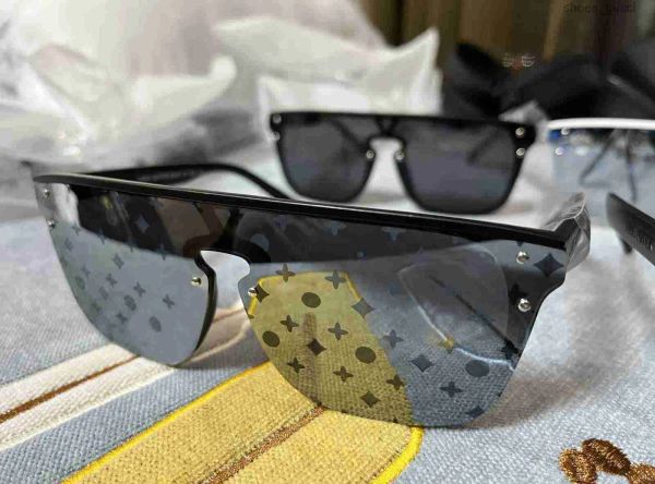 Moda luxo designer óculos de sol para homens e mulheres vintage quadrado fosco quadro carta impressa cor filme óculos tendência lazer
