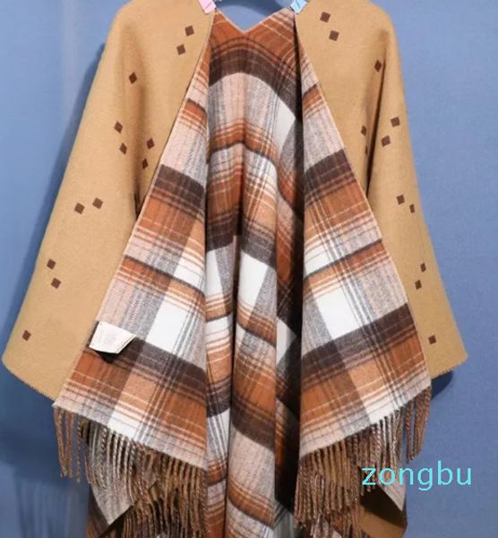 Designer mulheres tartan lã capa g padrão xale itália marca longo pescoço inverno borlas cachecóis senhora reversível lã cobertores cachecóis xales de luxo envolve