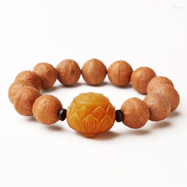 Strang Großhandel Nepal Rote Haut Eichhornia Armband Bodhi Positive Runde Augen Glückliche Männer und Frauen Perlen Hand Schnur Holz Schmuck