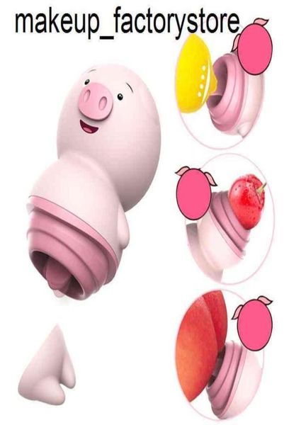 Masaj sevimli mini domuz dil yalama vibratör vajina klitoris stimülatörü 6 modlar meme başı masajı seks oyuncakları kadın kadın mastürbası9927807