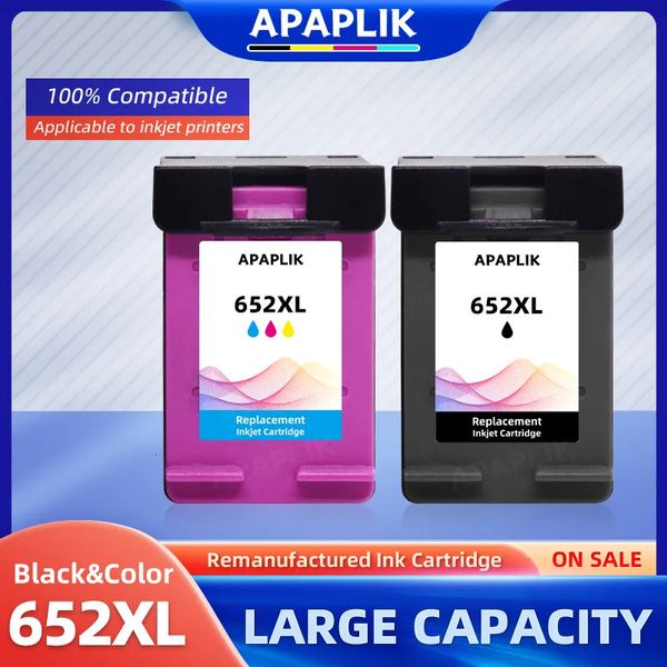 Toner kartuşları apaplik 652xl 652 mürekkep kartuşu HP için HP 652 XL için Değiştirme 1115 1118 2135 2136 2138 3635 3636 3835 4535 231116