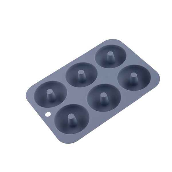 Molde de rosquinha de silicone, donuts, muffin, bolo, rosquinha de silicone, molde de cozimento, 6 cavidades, moldes antiaderentes, panela, faça você mesmo, gelatina, doces, moldes 3d 122645