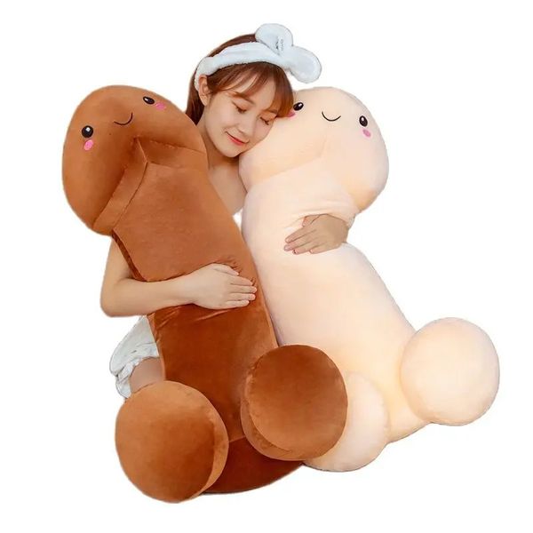 Bambole di peluche 30-90 cm a grandezza naturale Simpatico cuscino giocattolo per pene color carne Cuscino morbido imbottito sexy Simulazione regalo adorabile per ragazza 231116