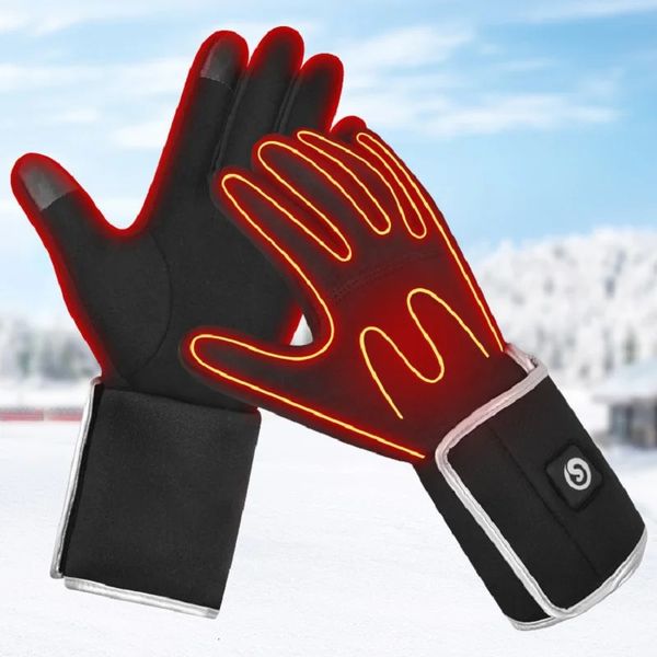 Hand Fußwärmer Winter Herren Handschuhe mit Wärmestrahlen Damen elektrisch beheizte Liner für Fahrräder Ski Wandern Thermal Handwärmer wiederaufladbare Batterie 231116