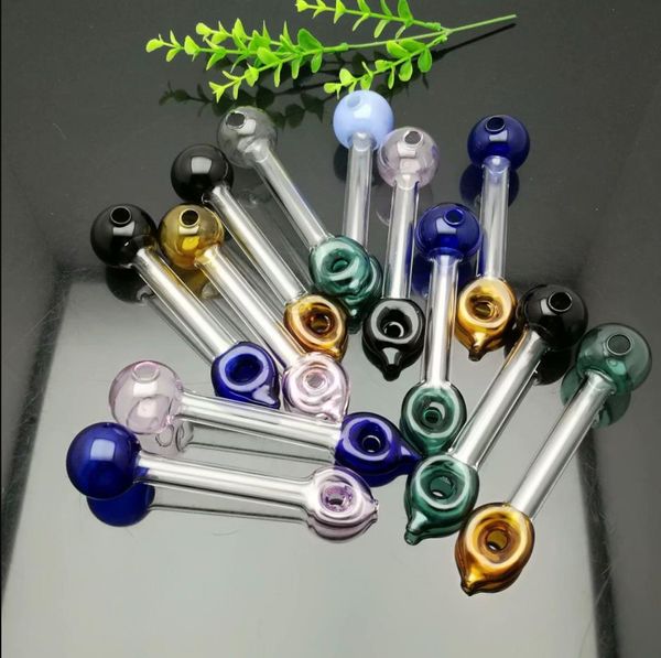 Pfeife Mini-Huka-Glasbongs Bunte Metallform Bunter Kreis großer farbiger Blasenglas-Rauchtopf