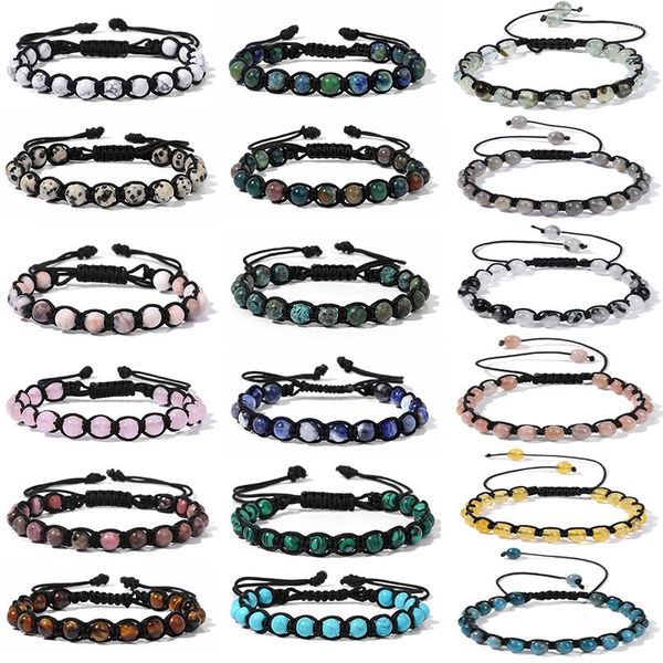 Strand Reiki Prayer Bead Braccialetti di equilibrio Pietra naturale Citrini Quarzi Bracciale di ordito Gioielli intrecciati regolabili per le donne Regalo di yoga