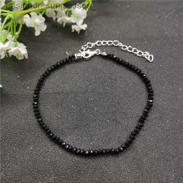 Cavigliere JCYMONG New Black 3mm Perle di vetro Cavigliera per le donne Bohemian Beach femminile Bracciale alla caviglia sulla gamba 2019 Gioielli piede enkelbandjeL231116