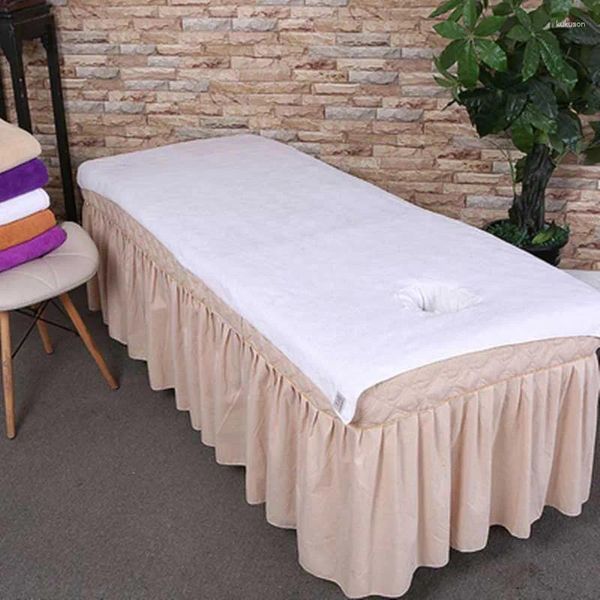 Asciugamano da letto per salone di bellezza con foro in microfibra morbido assorbente per massaggi S fisioterapia grande copertura da bagno ad asciugatura rapida